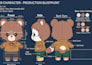design custom plushie reference sheet stuffed animal character ych concept